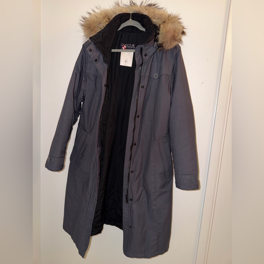 Women's quartz nature Parka Coat with Fur hood